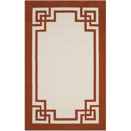 Safavieh 9 x 12 ft. Four Seasons Hand Hooked Large Rectangle Area Rug, Off White & Sangria FRS461W-9